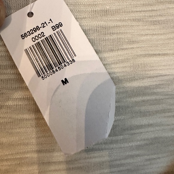 NWT Old Navy Luxe Slub Knit V Neck Short Sleeve Shirt  Ivory T-shirt M - Picture 7 of 8